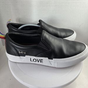Mark Nason LA Women's Black Leather Slip On Sneakers Size 9.5